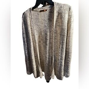 3/$25 Bellini Tweed Sand Color Cardigan for Women.  Draped Style - XL